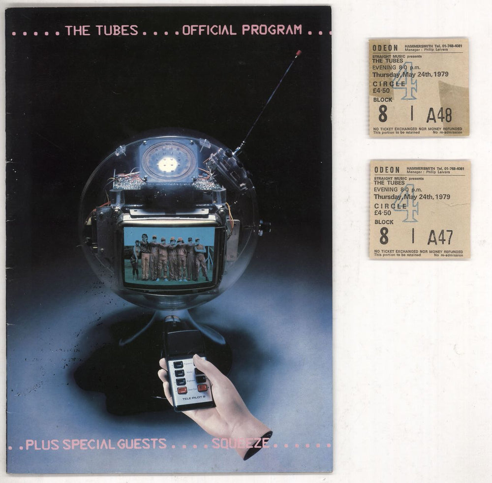 The Tubes On Tour + Two ticket stubs UK tour programme PROGRAMME & TICKET STUBS