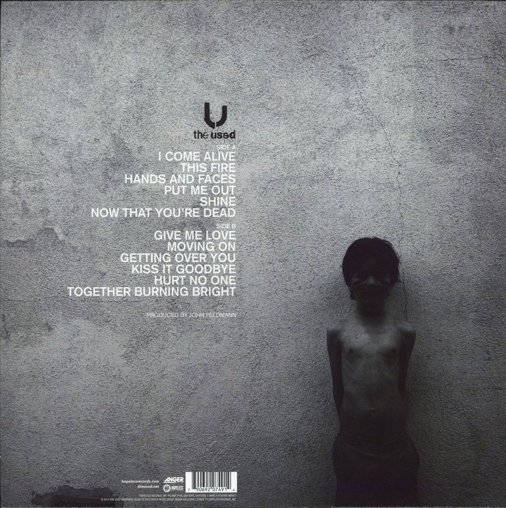 The Used Vulnerable US vinyl LP album (LP record)