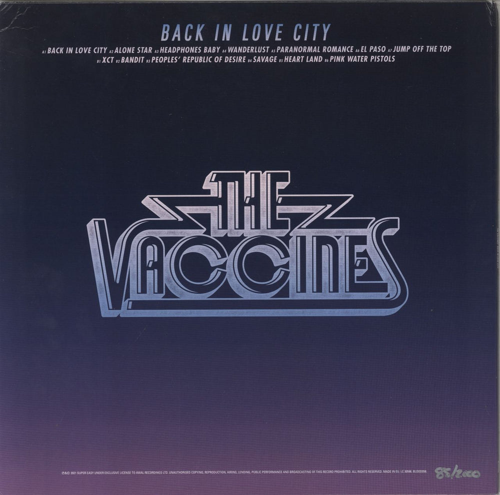 The Vaccines Back In Love City - Zoetrope Picture Disc UK picture disc LP (vinyl picture disc album)