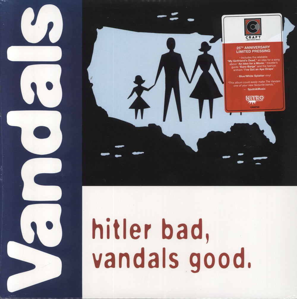 The Vandals Hitler Bad, Vandals Good. - Blue/White Splatter vinyl - hypesticker - Sealed US vinyl LP album (LP record) NTO-39692-01