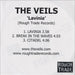 The Veils Lavinia UK Promo CD-R acetate CD-R ACETATE