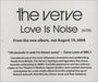 The Verve Love Is Noise US Promo CD-R acetate CD-R ACETATE