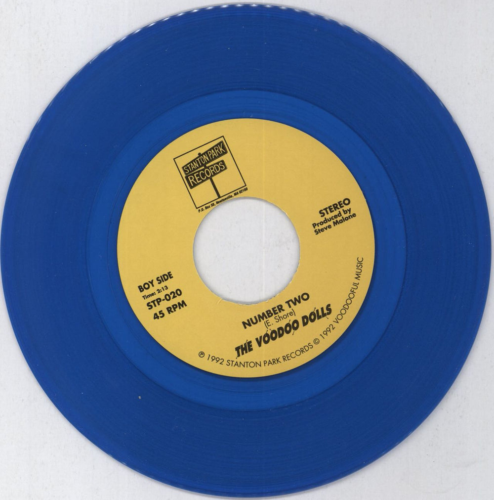 The Voodoo Dolls Number Two - Blue Vinyl US 7" vinyl single (7 inch record / 45) 6HQ07NU819723