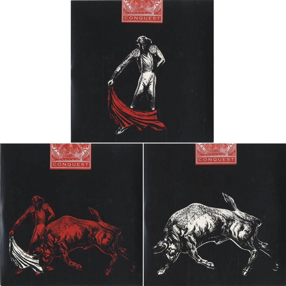 The White Stripes Conquest - 3 x 7" Set - sticker sealed UK 7" vinyl single (7 inch record / 45) XLS320A/B/C