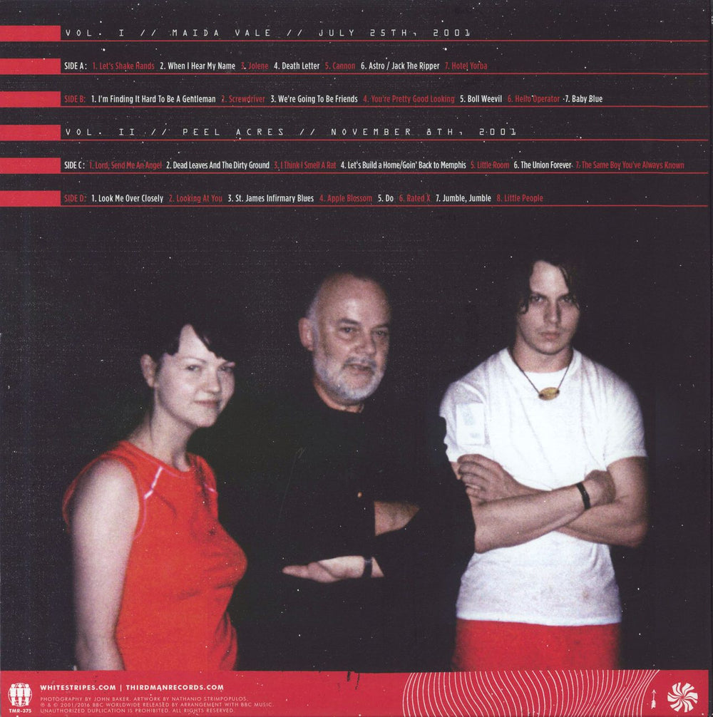 The White Stripes The Complete John Peel Sessions - RSD16 - White & Red Vinyl US 2-LP vinyl record set (Double LP Album)