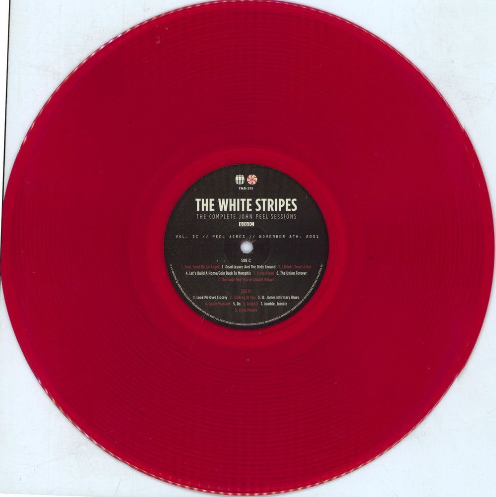 The White Stripes The Complete John Peel Sessions - RSD16 - White & Red Vinyl US 2-LP vinyl record set (Double LP Album)