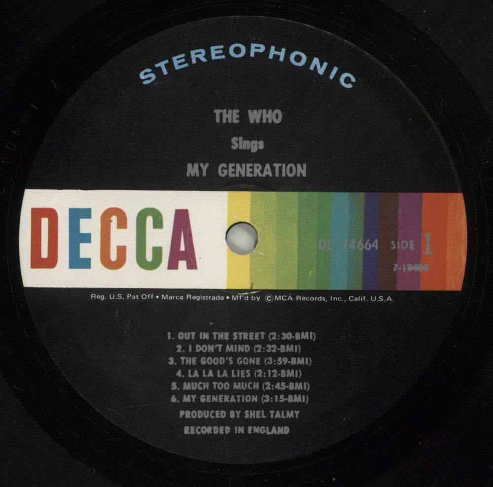 The Who My Generation - 4th US vinyl LP album (LP record) WHOLPMY604450