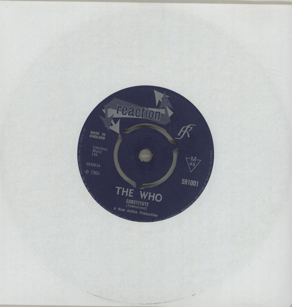 The Who Substitute / Instant Party - 3pr UK 7" vinyl single (7 inch record / 45) 591001