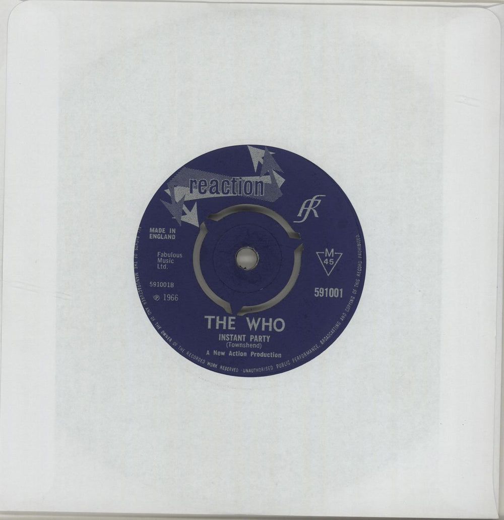 The Who Substitute / Instant Party - 3pr UK 7" vinyl single (7 inch record / 45) WHO07SU298953