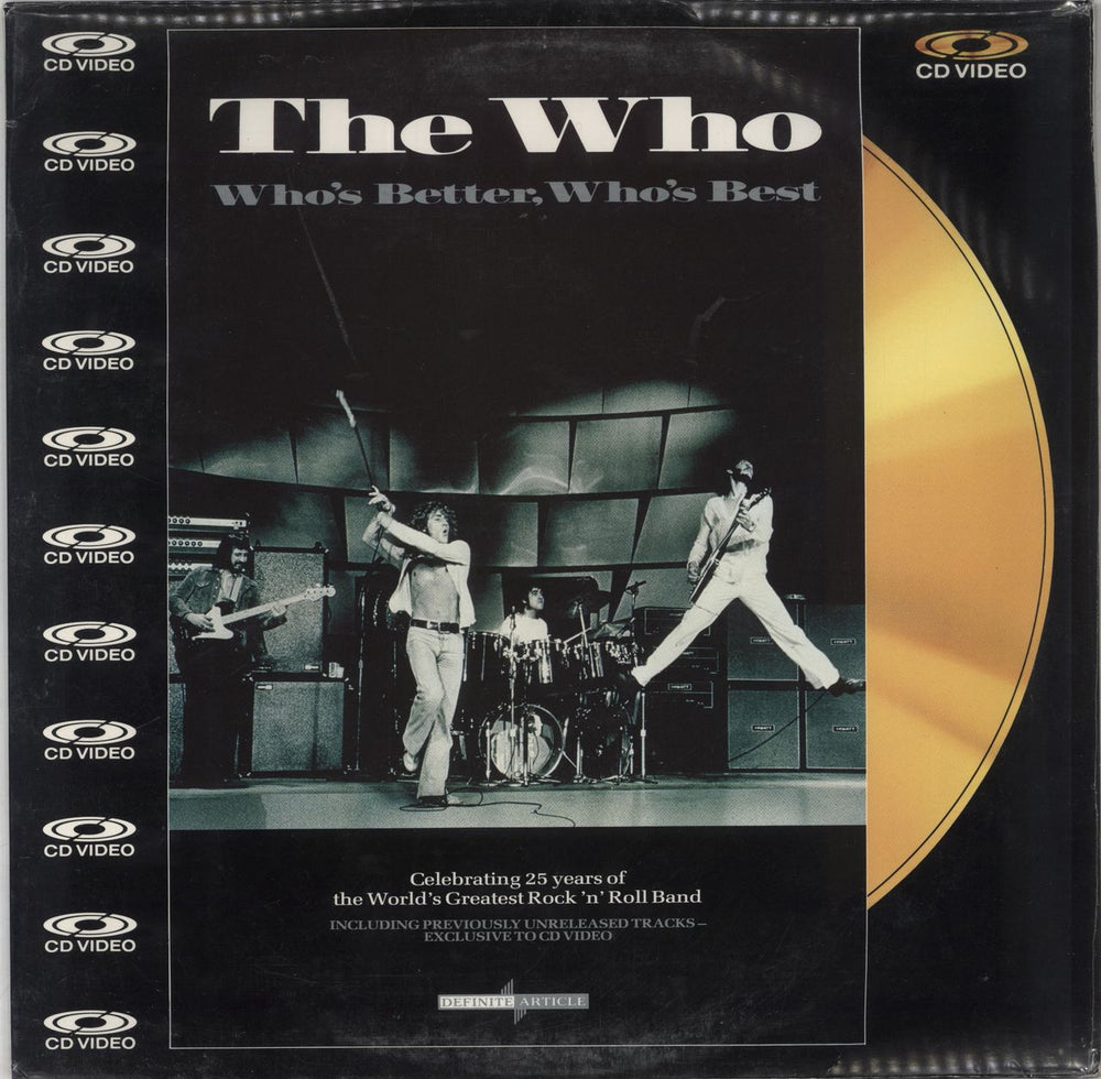 The Who Who's Better Who's Best UK laserdisc / lazerdisc 0803441