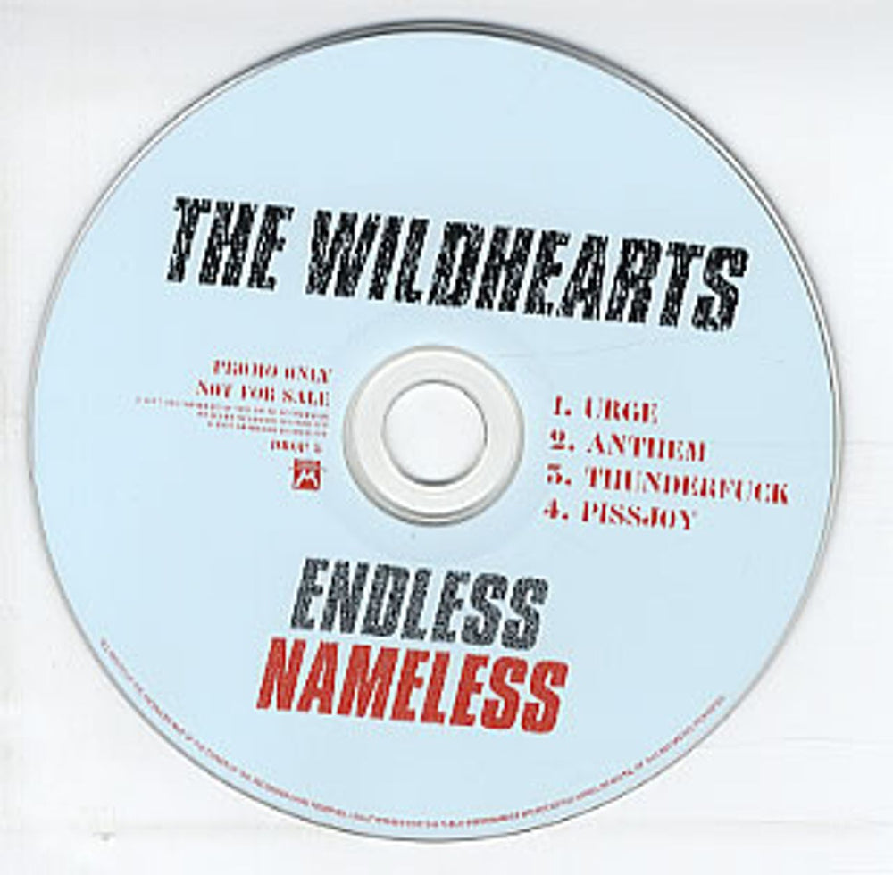 The Wildhearts Endless Nameless Sampler UK Promo CD single (CD5 / 5") DROP5