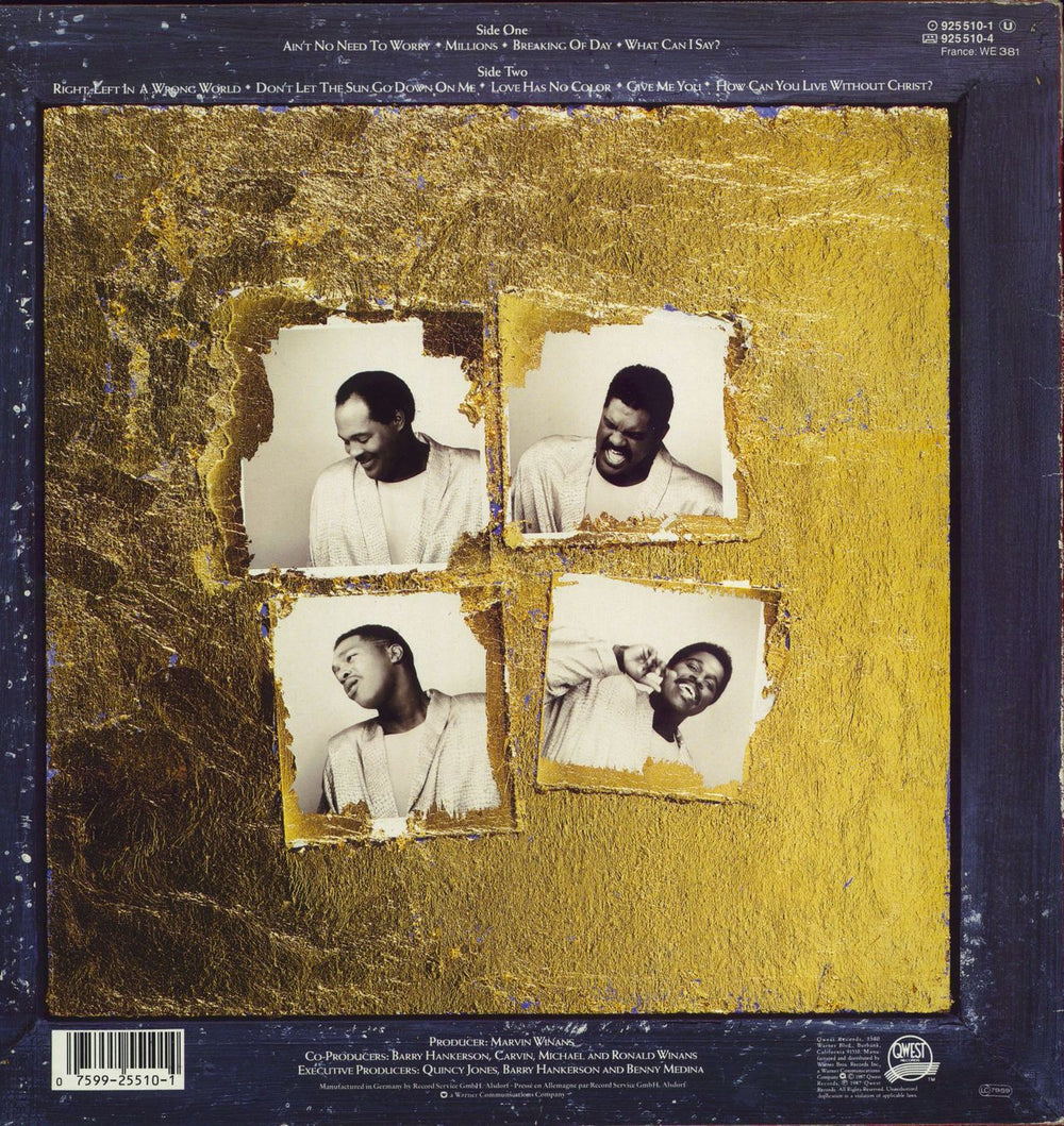 The Winans Decisions - Hype Stickered Sleeve German vinyl LP album (LP record) 075992551014