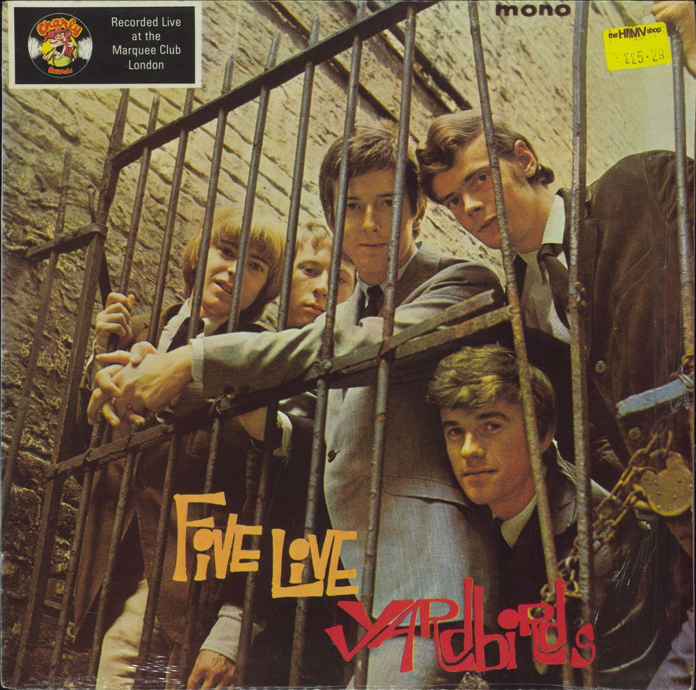 The Yardbirds Five Live Yardbirds UK vinyl LP album (LP record) CR30173