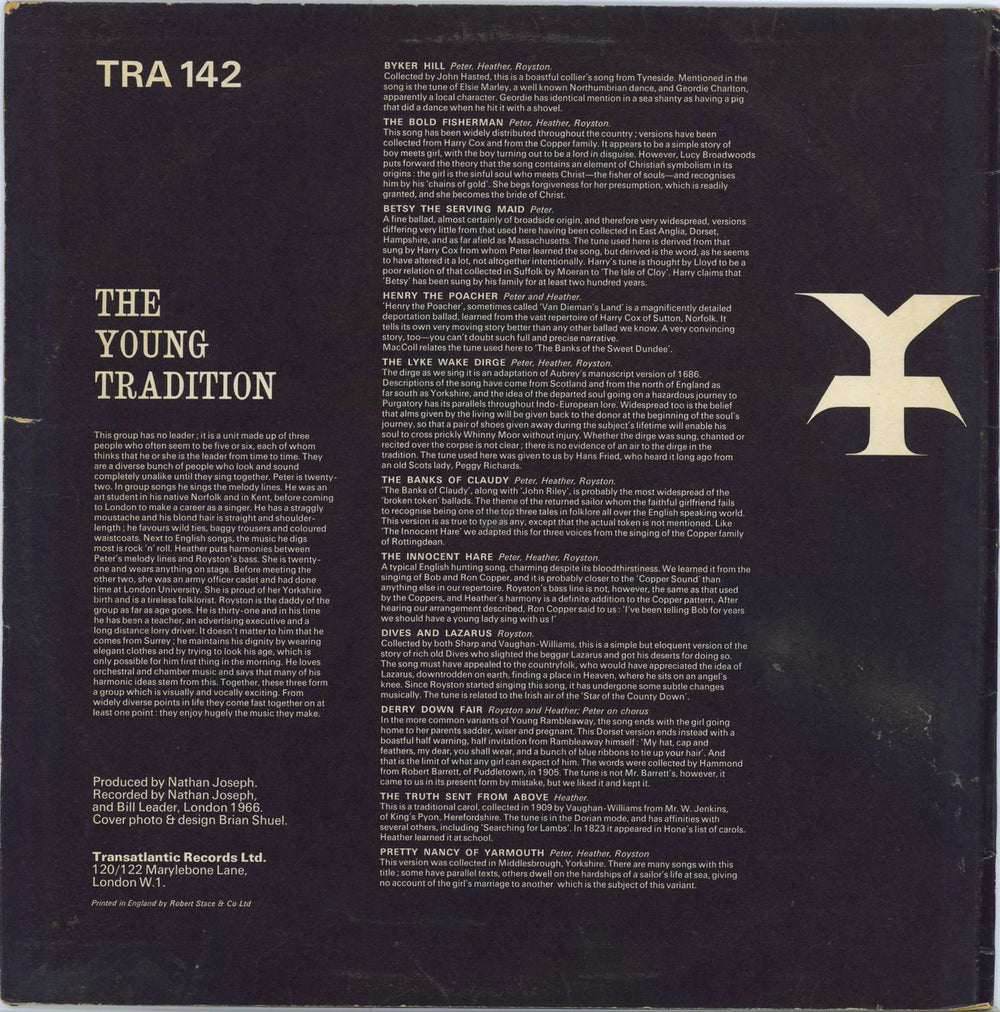 The Young Tradition The Young Tradition - EX UK vinyl LP album (LP record)