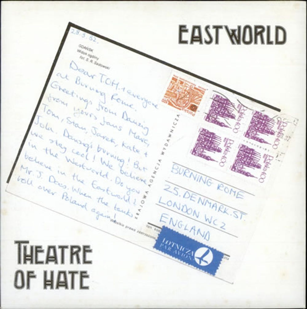 Theatre Of Hate East World UK 7" vinyl single (7 inch record / 45) BRR4