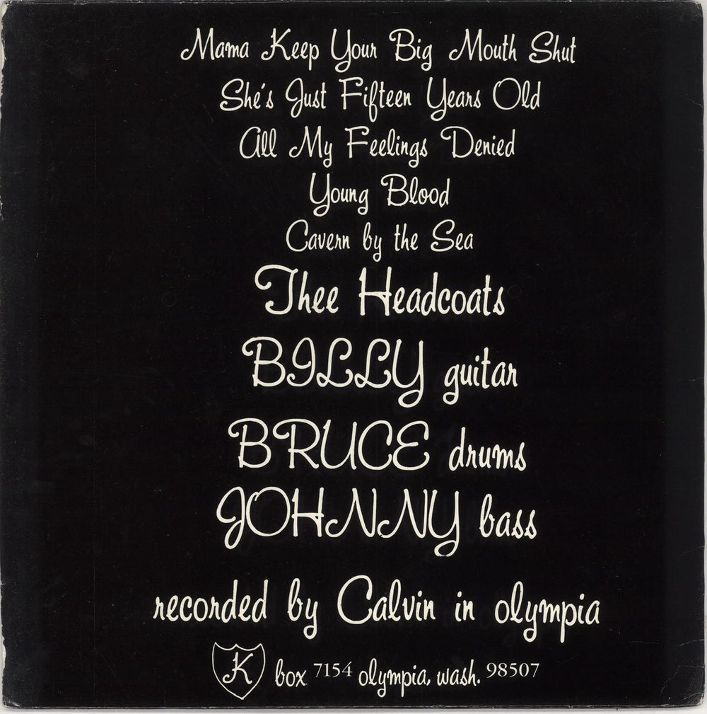 Thee Headcoats Cavern By The Sea US 12" vinyl single (12 inch record / Maxi-single)