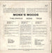 Thelonious Monk Monk's Moods UK vinyl LP album (LP record)