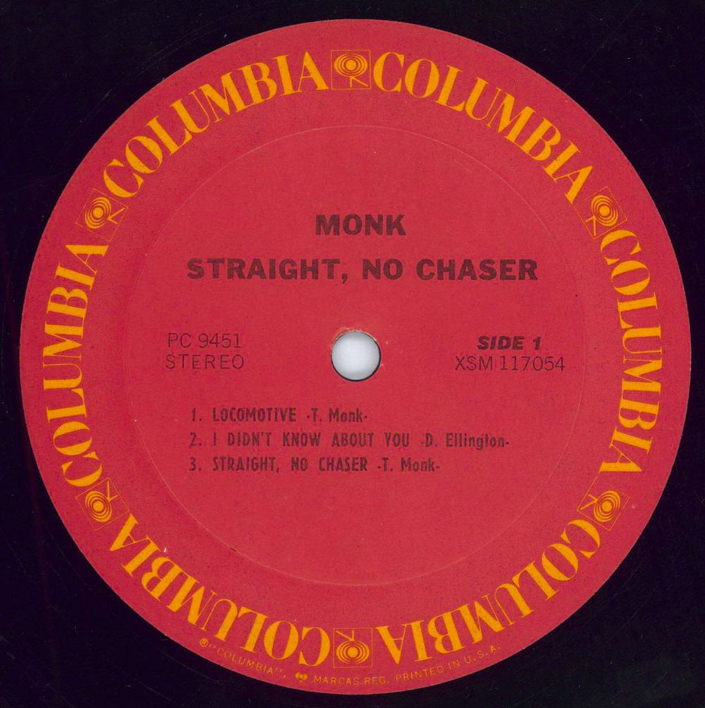 Thelonious Monk Straight, No Chaser US vinyl LP album (LP record) TM4LPST782125