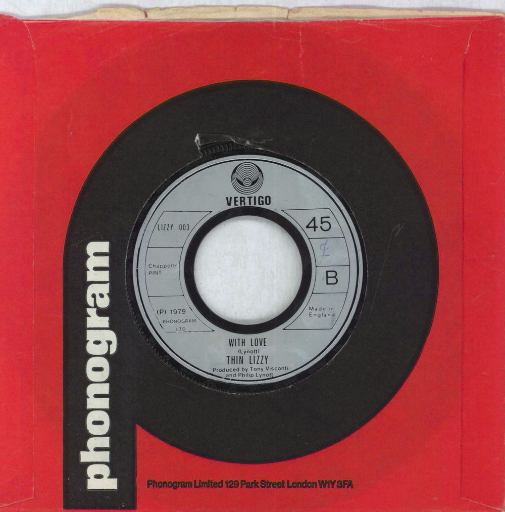 Thin Lizzy Waiting For An Alibi - Jukebox UK 7" vinyl single (7 inch record / 45)