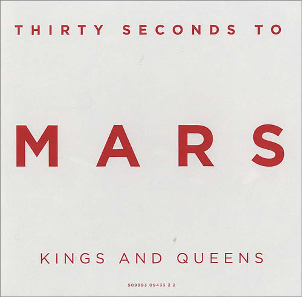 Thirty Seconds To Mars Kings And Queens US Promo CD single (CD5 / 5") 509930945322