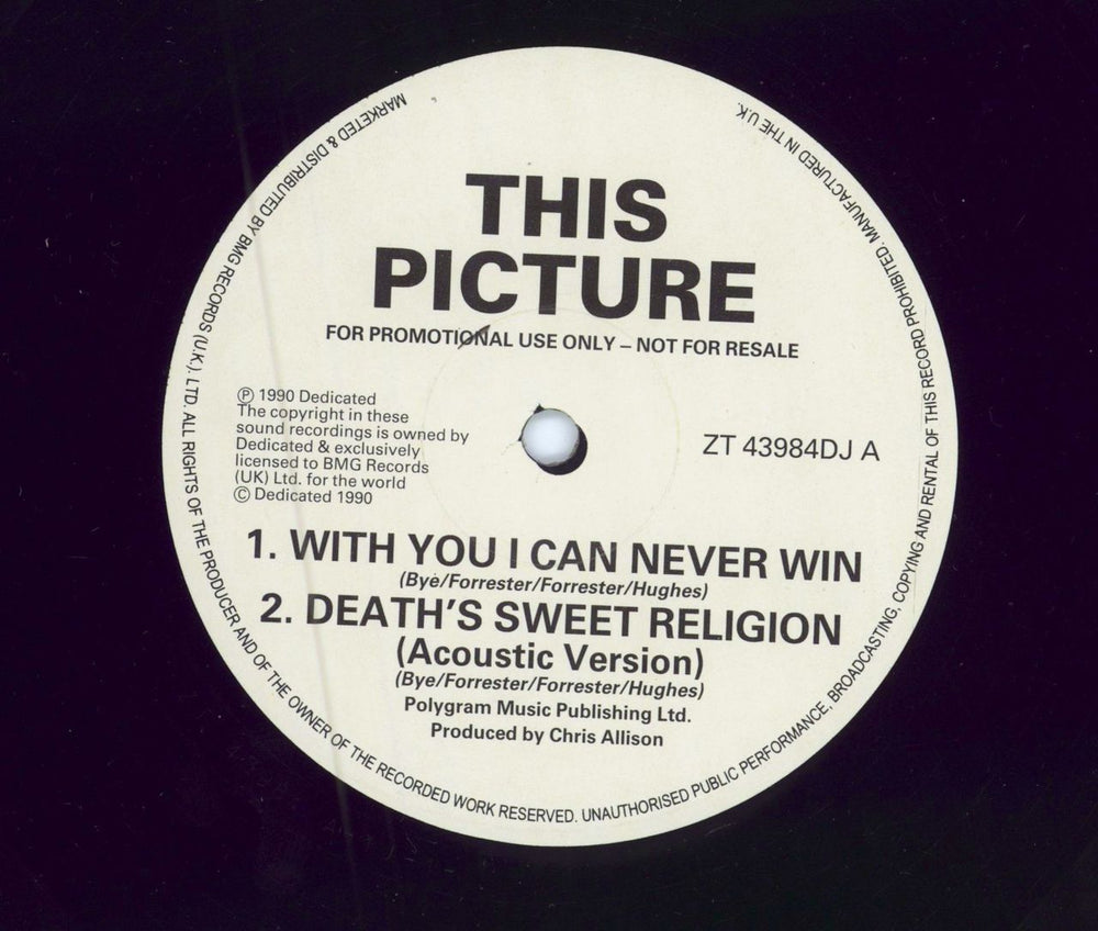 This Picture With You I Can Never Win EP UK Promo 12" vinyl single (12 inch record / Maxi-single) ZT43984DJA