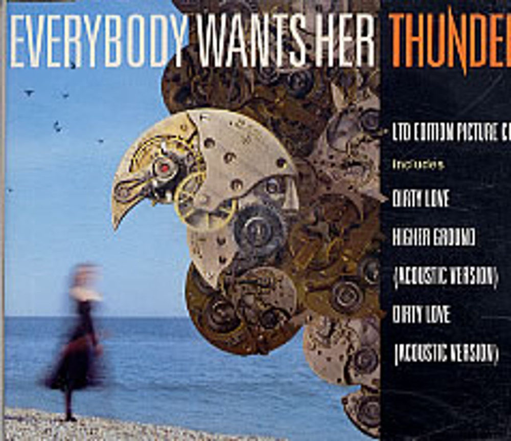 Thunder Everybody Wants Her - Picture UK CD single (CD5 / 5") CDEM249