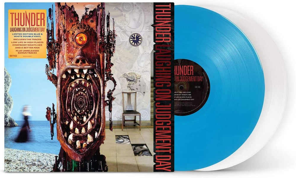 Thunder Laughing On Judgement Day - Blue & White Vinyl - Sealed UK 2-LP vinyl record set (Double LP Album) BMGCAT709DLP