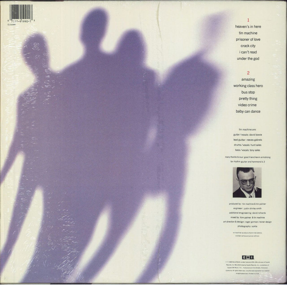 Tin Machine Tin Machine - Hypestickered Shrink US vinyl LP album (LP record) 077779199013
