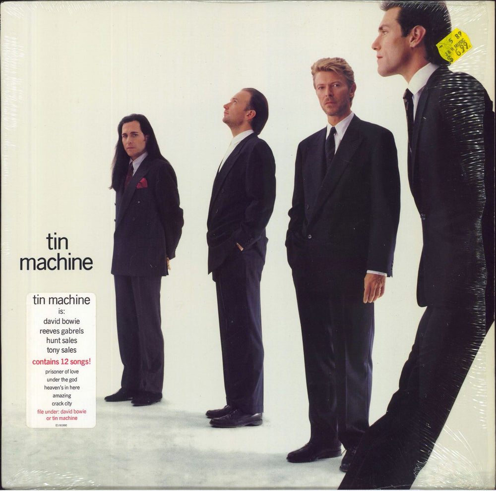 Tin Machine Tin Machine - Hypestickered Shrink US vinyl LP album (LP record) E1-91990