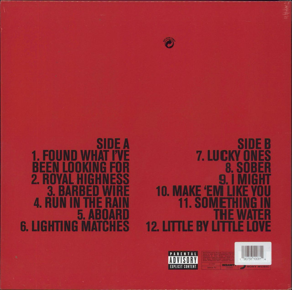 Tom Grennan Lighting Matches - Red Vinyl + Shrink UK vinyl LP album (LP record) 190758100814