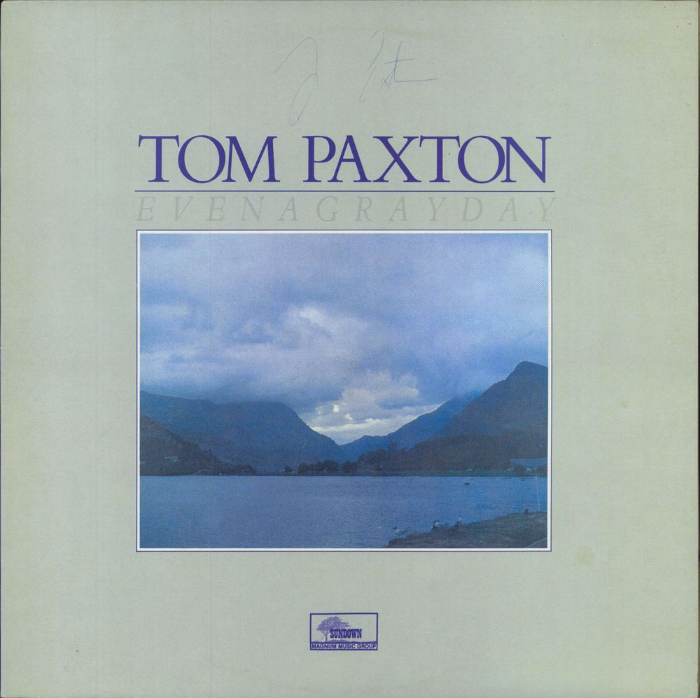 Tom Paxton Even A Gray Day - Autographed UK vinyl LP album (LP record) SDLP027