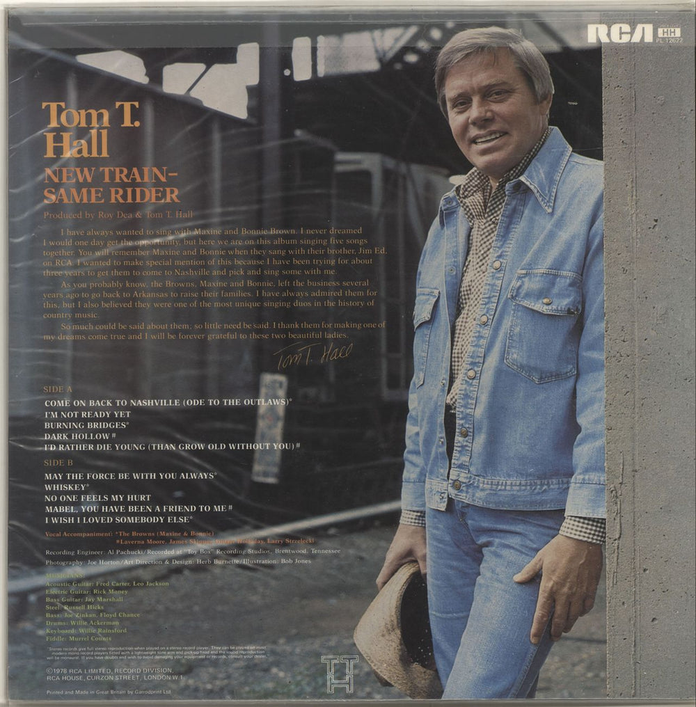 Tom T. Hall New Train - Same Rider UK vinyl LP album (LP record)