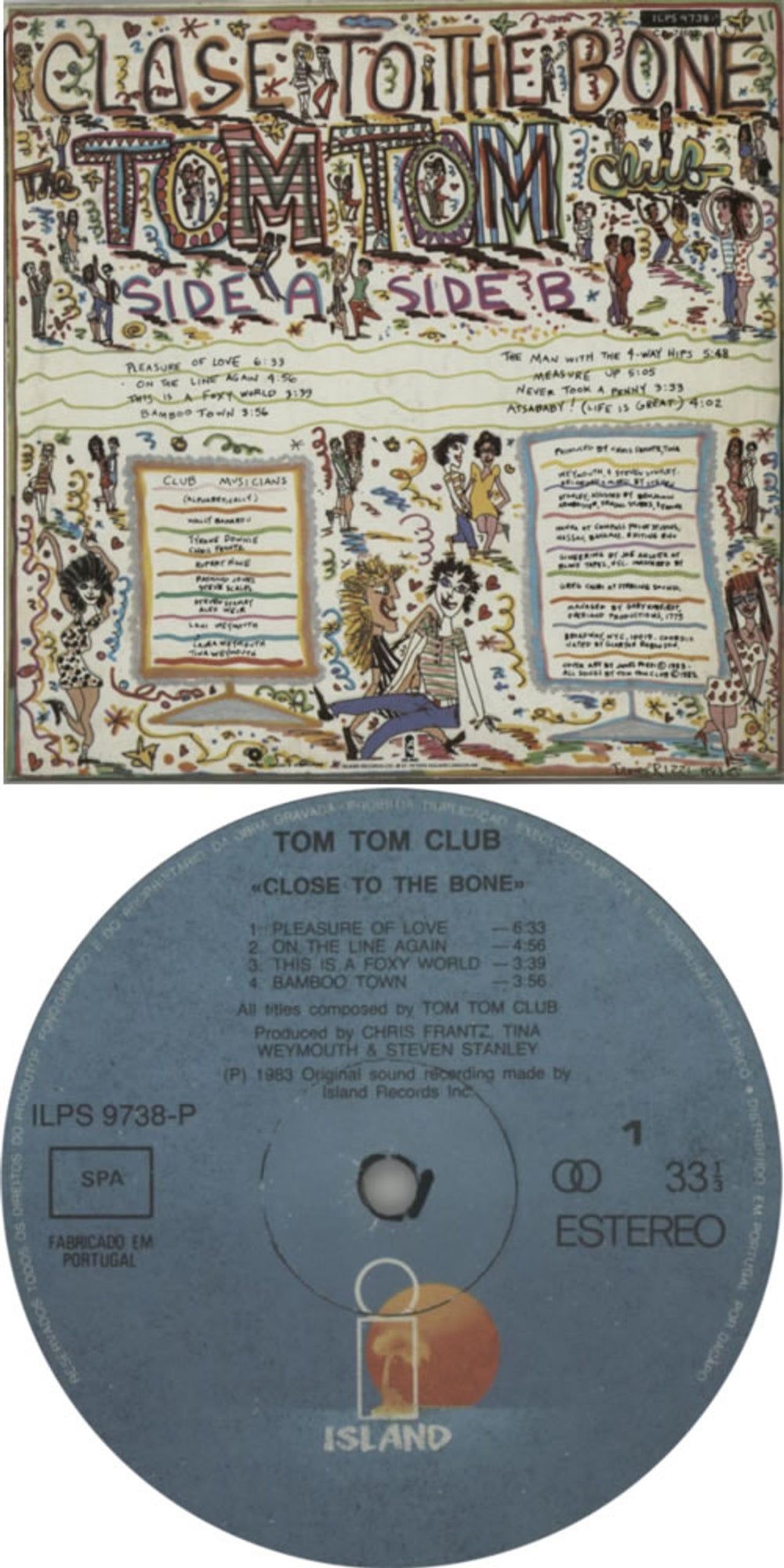 Tom Tom Club Close To The Bone Portugese vinyl LP album (LP record) TTCLPCL608859