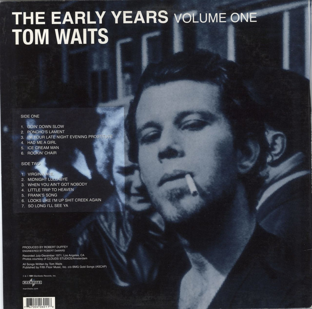 Tom Waits The Early Years [Volume 1] US vinyl LP album (LP record) 767004060118