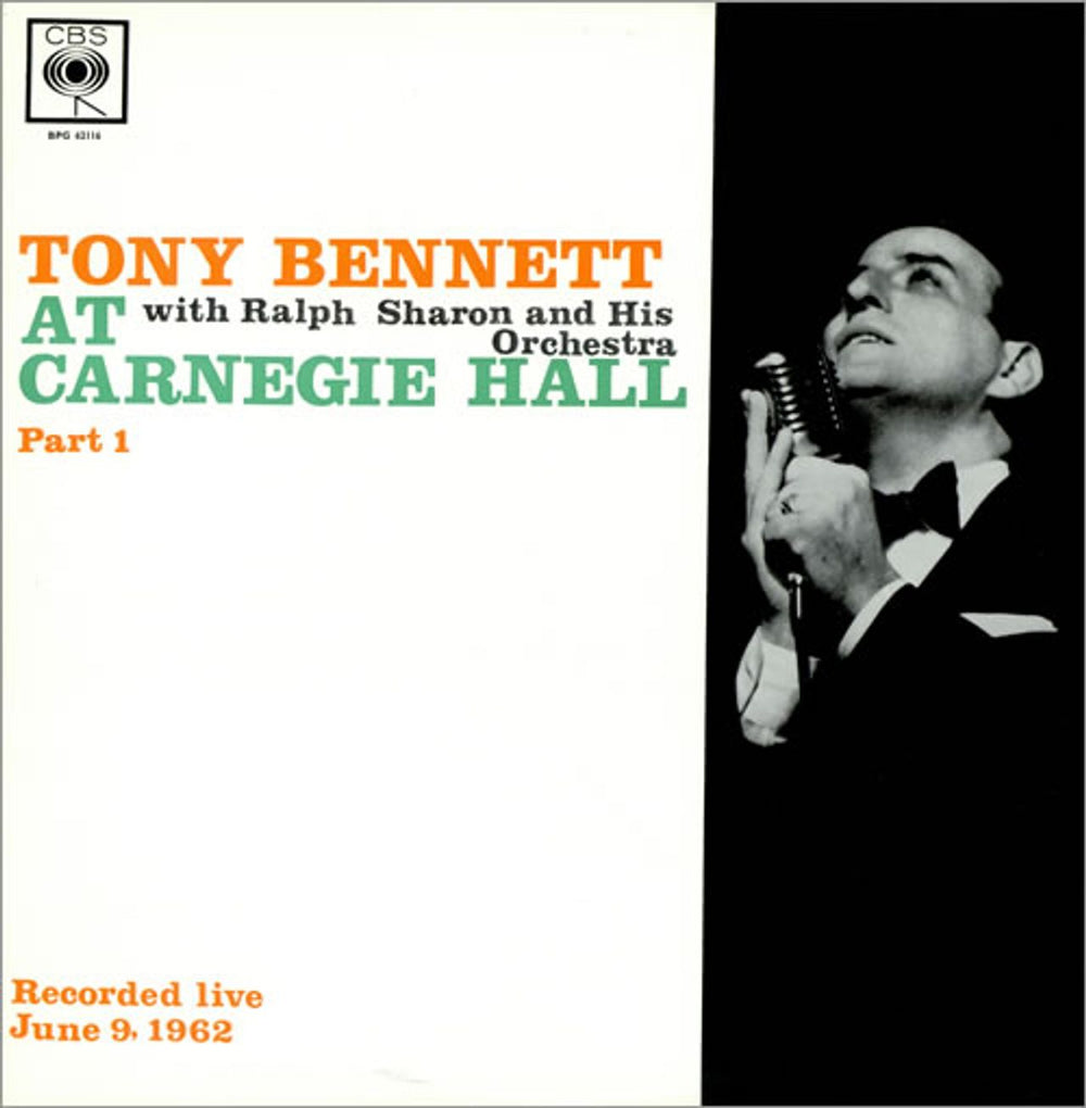 Tony Bennett At Carnegie Hall Part 1 UK vinyl LP album (LP record) BPG62116