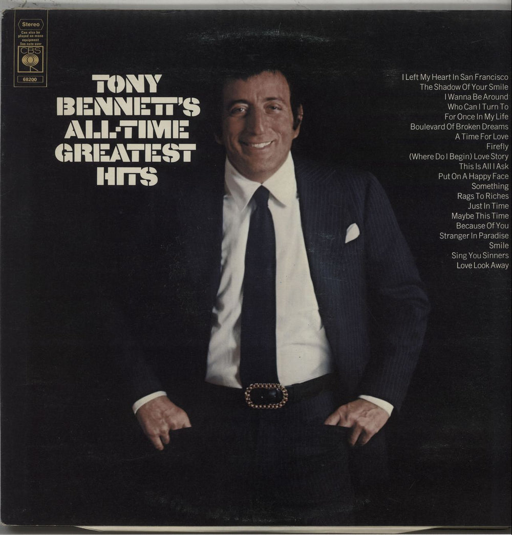 Tony Bennett Tony Bennett's All-Time Greatest Hits UK 2-LP vinyl record set (Double LP Album) 68200