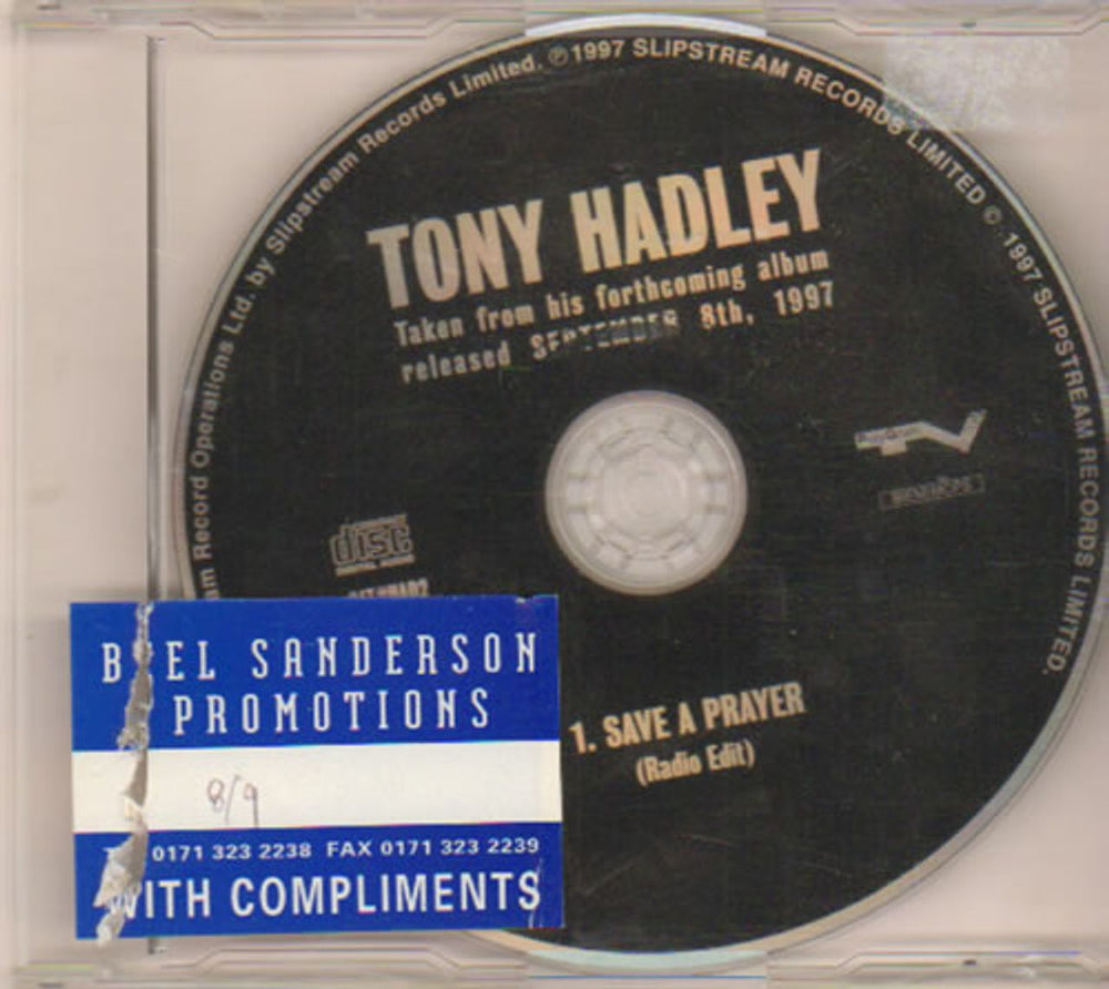 Tony Hadley Save A Prayer UK Promo CD single (CD5 / 5") HAD2