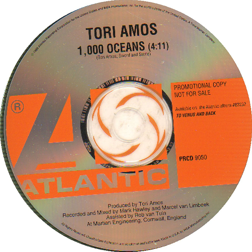 Tori Amos 1,000 Oceans - 2nd US Promo CD single (CD5 / 5") PRCD9050