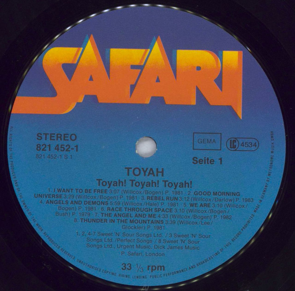 Toyah Toyah! Toyah! Toyah! (All The Hits) German vinyl LP album (LP record) TYHLPTO822613