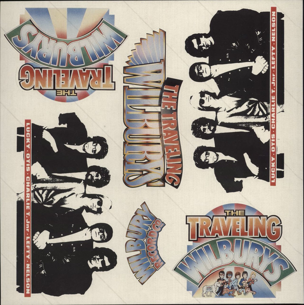 Traveling Wilburys Volume One + Stickers UK vinyl LP album (LP record) Deleted