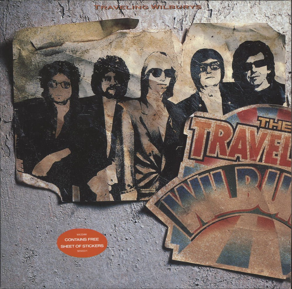 Traveling Wilburys Volume One + Stickers UK vinyl LP album (LP record) WX224