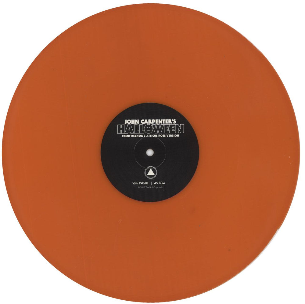 Trent Reznor John Carpenter's Halloween - Orange Vinyl - Corrected UK 12" vinyl single (12 inch record / Maxi-single) UXS12JO806677