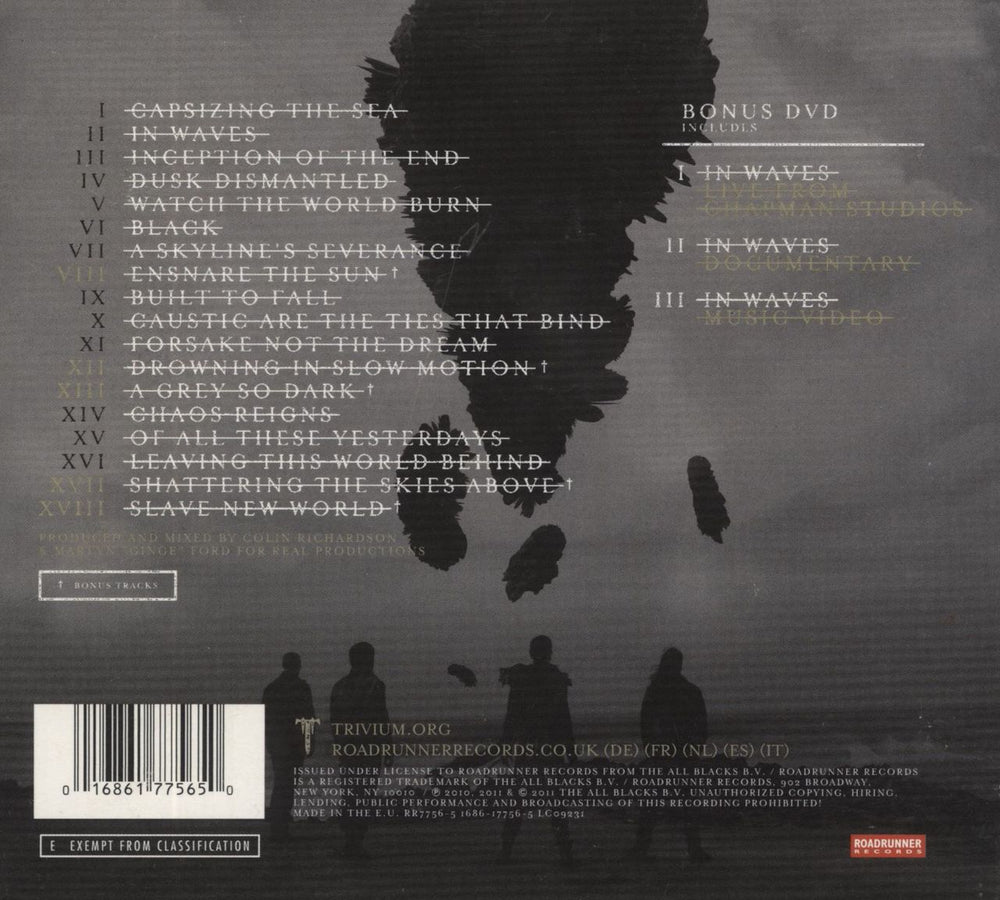 Trivium In Waves UK CD album (CDLP) 016861798581