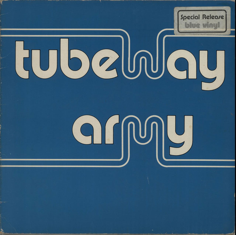 Tubeway Army Tubeway Army - Blue Vinyl + Stickered sleeve - VG UK vinyl LP album (LP record) BEGA4