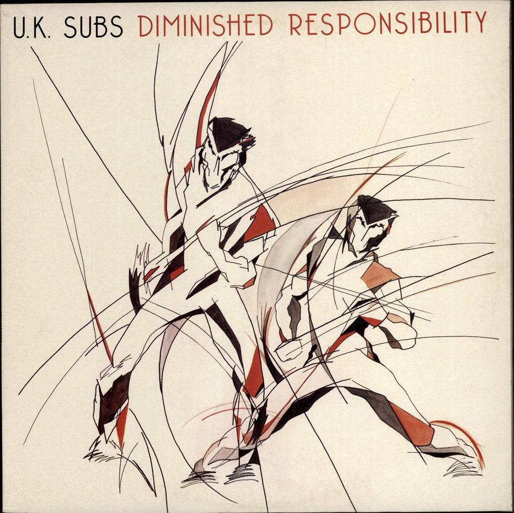 U.K. Subs Diminished Responsibility - Red Vinyl UK vinyl LP album (LP record) GEMLP112