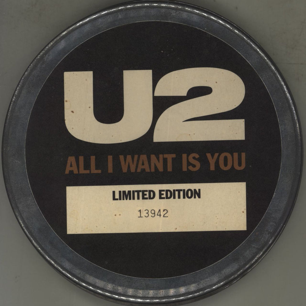 U2 All I Want Is You - Tin - EX UK 7" vinyl single (7 inch record / 45) ISB422