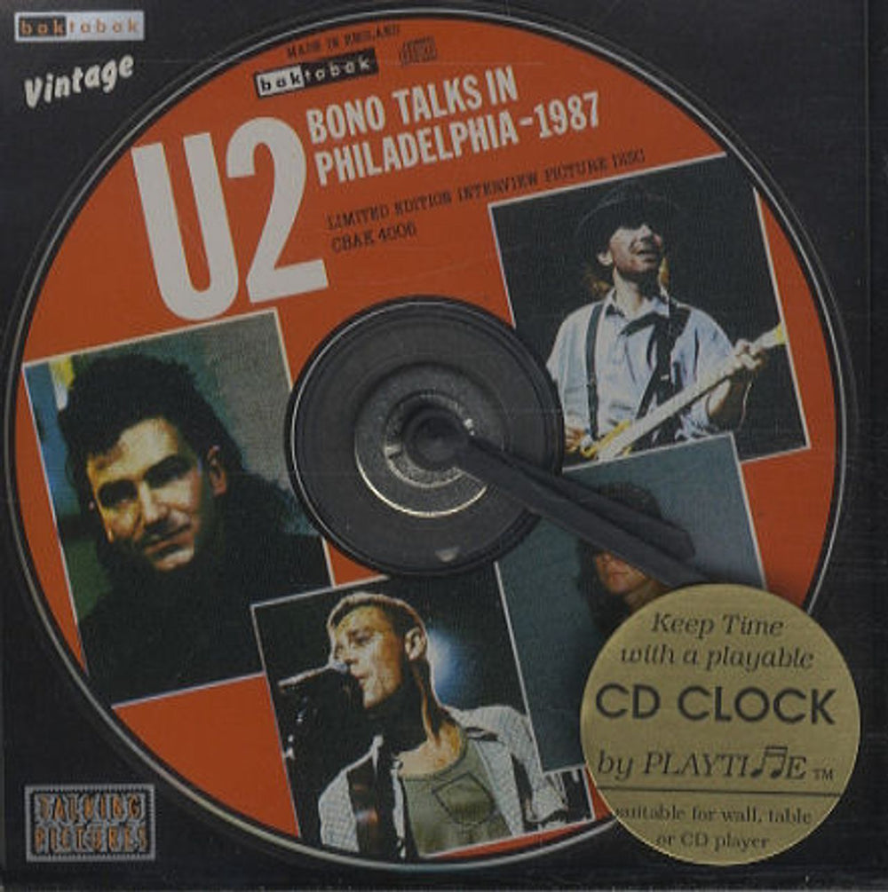 U2 Bono Talks In Philadelphia 1987 - CD Clock UK memorabilia CBAK4006