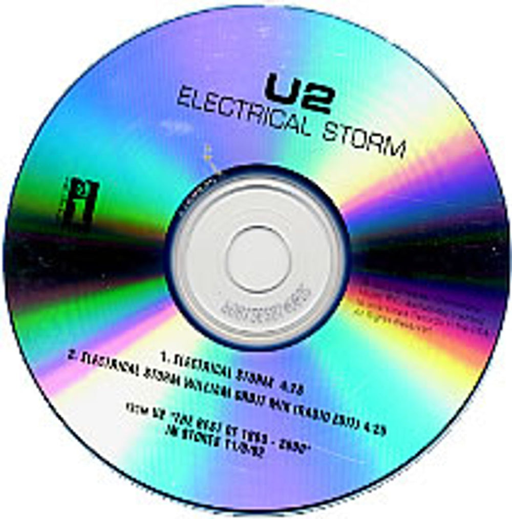 U2 Electrical Storm - REMIX US Promo CD-R acetate CDR ACETATE