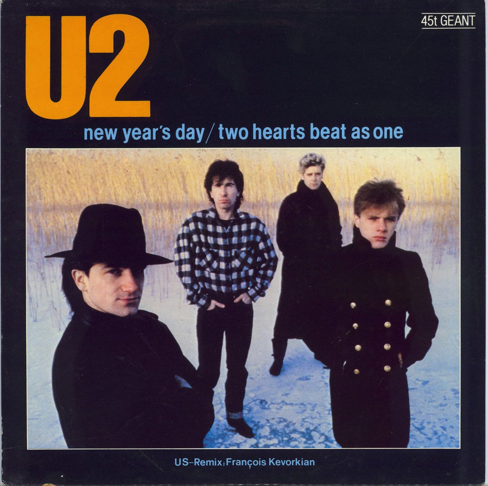 U2 New Year's Day - EX French 12" vinyl single (12 inch record / Maxi-single) 814948-1