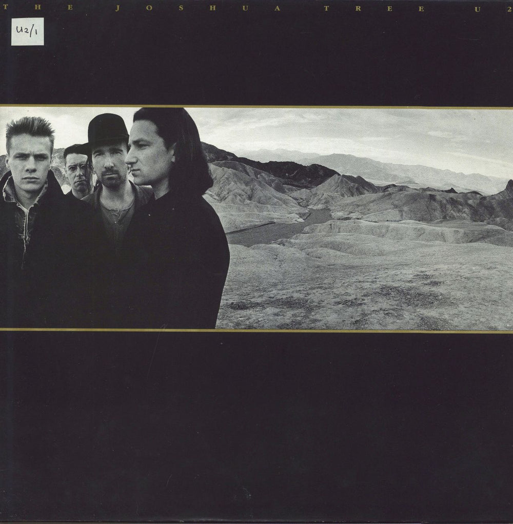 U2 The Joshua Tree - 1st - library sticker UK vinyl LP album (LP record) U26